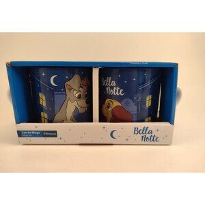 Disneyland Paris Bella Notte Lady & The Tramp Mug Set Romantic Gift Love Dogs